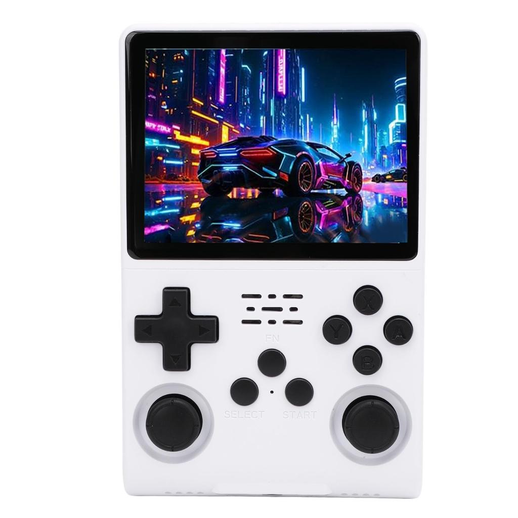 Handheld Game IPS 640x480 Screen Retro Handheld Game Console with 256GB and 45 Emulators Console, 3.5-inch Memory, 30,000 Built-in Games, (WHITE)