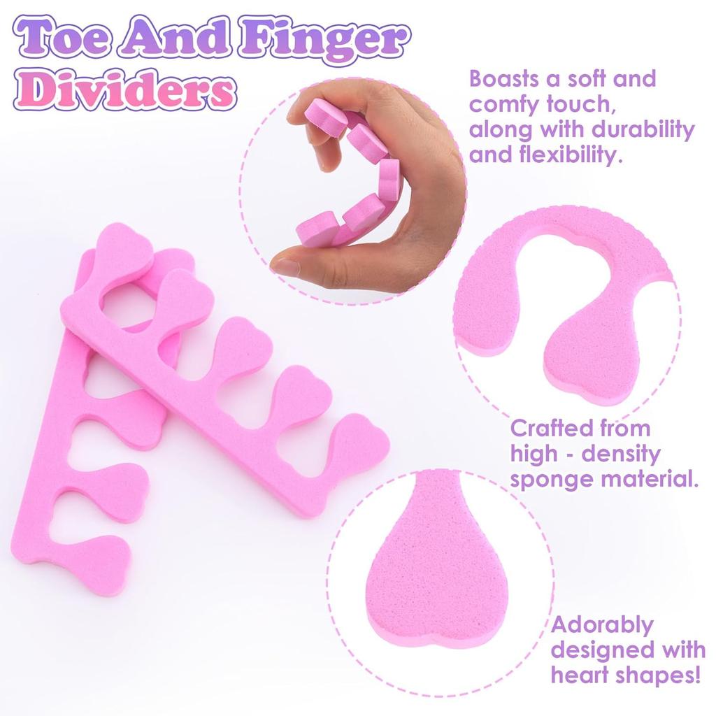 14 Pcs Toe Separators for Women Pedicure, Toe Separators for Pedicure, Pedicure Toe Separators, Comfortable Toe Dividers for Nail Art, Polishing,