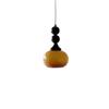 Mid-Century Wabi-Sabi Walnut Glass Pendant Light for Entryway, Hallway, Bar, Study, or Bedroom.