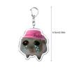 4 Pack Hamster Acrylic Keychain Fashion Bag Charm Stylish Bag Pendant Cartoon Key Rings Suitable for Bag and Keys