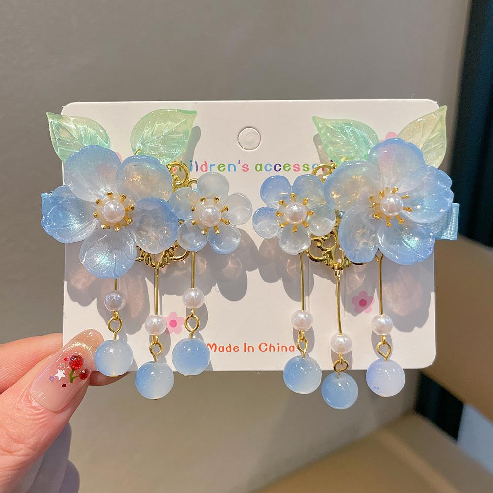 Chinese Style Hanfu Hairpin Set for Girls - Includes Hair Clips, Swaying Tassels, and Butterfly Accessories