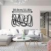 1 Modern Minimalist Metal Wall Art - Black Abstract Linear Design