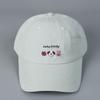 Korean Cute Dog Embroidery Baseball Cap Women Summer Casual Curved Brim Soft Top Pure Cotton Sun Baseball Cap