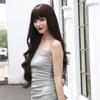EASIHAIR Long Dark Brown Wavy Wigs with Bangs Natural Synthetic Wigs for Women Daily Cosplay Wigs Heat Resistant Fiber Wigs