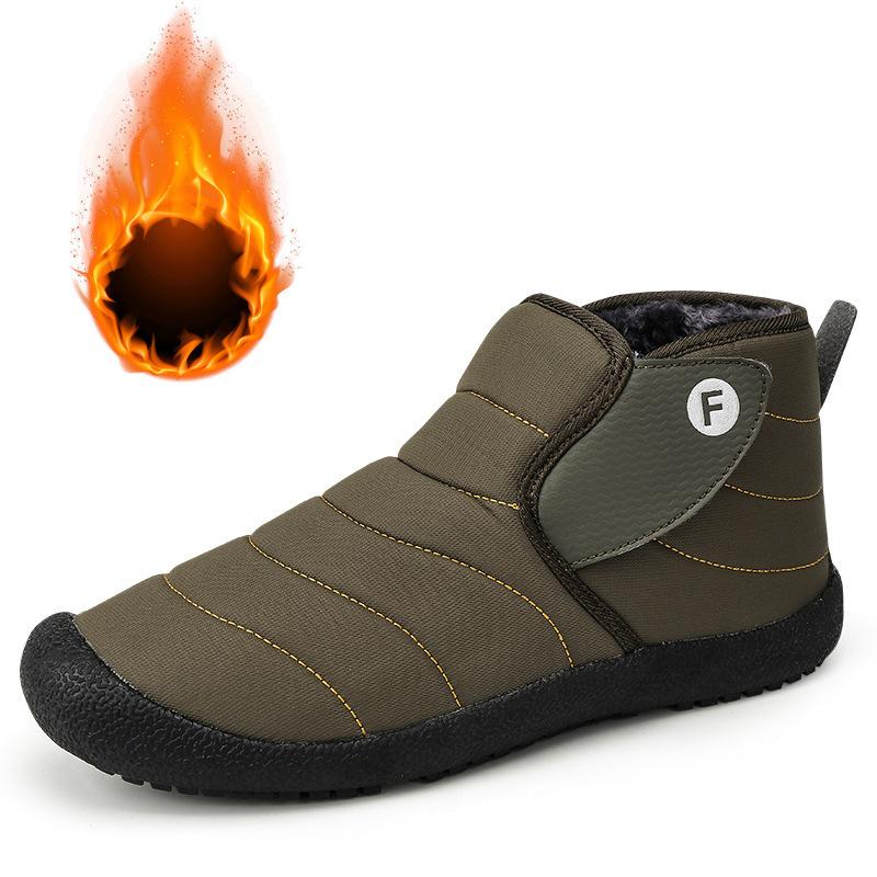 Winter Couple Snow Boots Velvet Warm Cotton Shoes Outdoor Sports Snow Shoes Large Size Cotton Boots