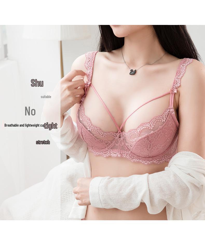 Cross-Border Lace Cotton Bra Set: Sexy, Plus Size, Anti-Sagging Support