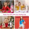 7-piece cup accessory set, water bottle handle strap, silicone straw cap, bottle rack, 30oz 40oz insulated cup keychain accessories