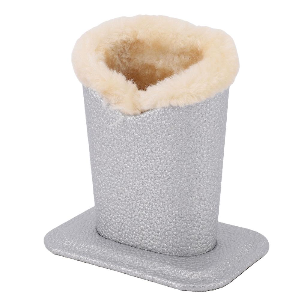 Plush Lined Eyeglasses Holder PU Anti Scratch Glasses Storage for Sunglasses Silver