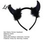 Red Black Devil Outfit Accessories Horns Headband Pitchfork Lace Eye Masque Set Halloween Dark Style Costume for Party Demon Adults Masquerade