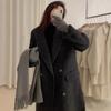 New Autumn and Winter Korean Style Fashionable Four-button Versatile Slim Women's Trendy Wool Coat Long-length Style
