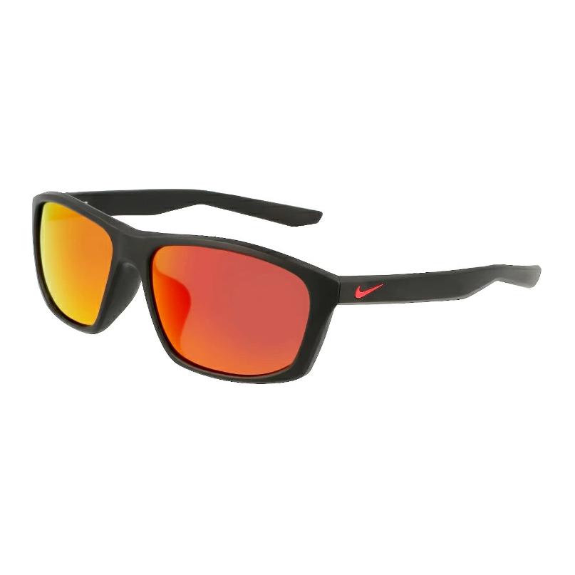 Nike Brand Logo Plastic Rectangular Sunglasses Unisex Black FD5102 010 59