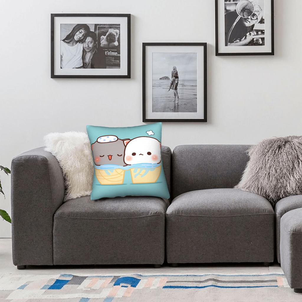 Dudu Bubu  Pillow Case  Vintage Pillow Cover Comfy Pillowcases For Sofa Couch Bed Living Room