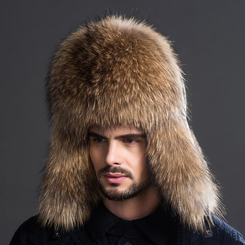 Winter men's outdoor windproof real fox fur bomber hat Luxury ear cap fur necessary hat Real fur hat Sheepskin top fox hat