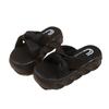 Versatile premium cool slippers women's summer 2025 new thick bottom heightening with skirt muffin beach one-word drag