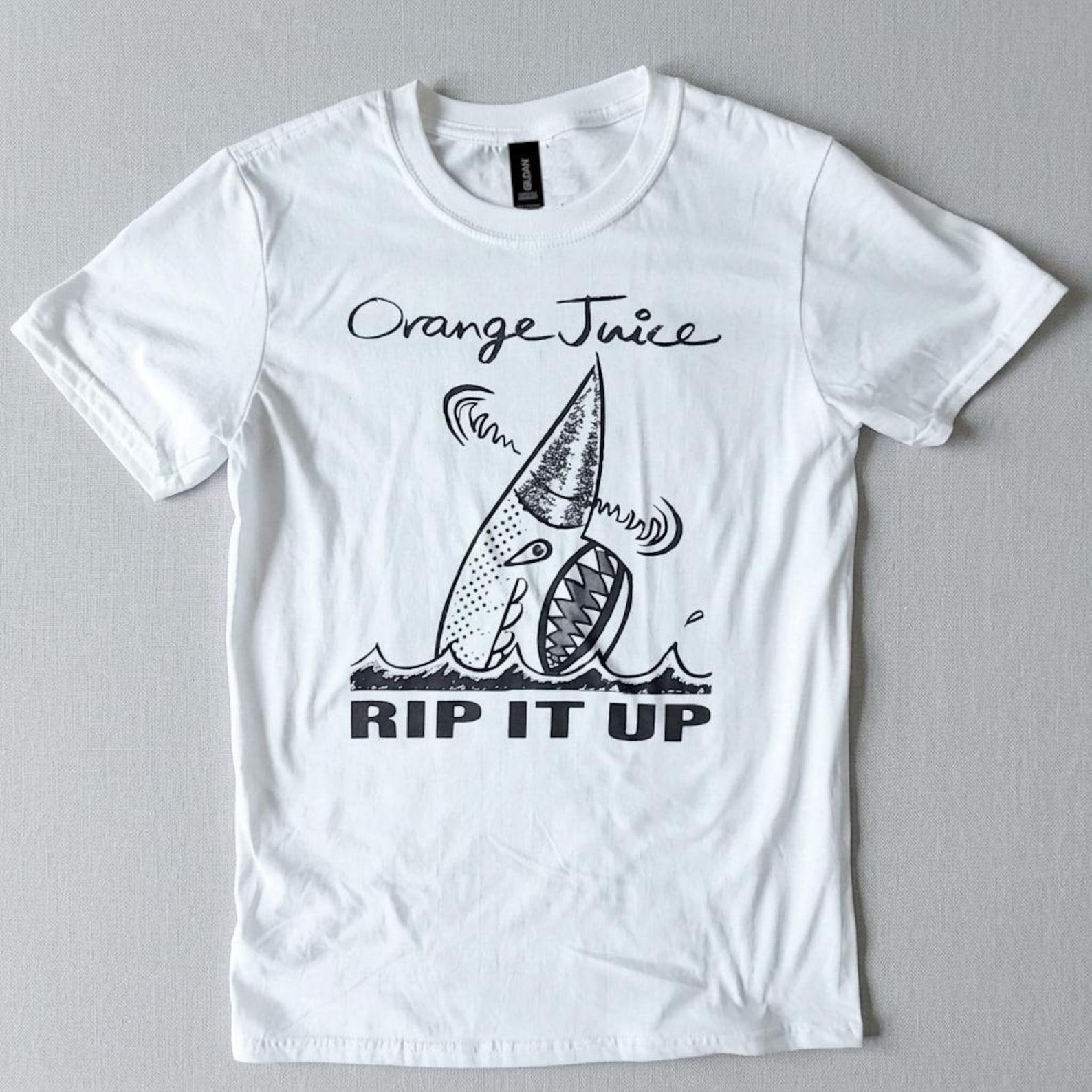 ORANGE JUICE Band Rip It Up T shirt, 80s Post Punk Tee Indie Pop Postcard Records Label Shirt Vintage Style L