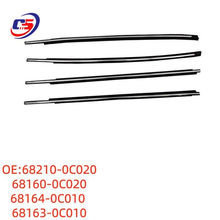 Compatible with Toyota Tundra Window Seal Strip - Part Numbers 68160-0C020, 68210-0C020, 68163-0C010 68210-0C020, 68160-0C020, 68164-0C010, 68163-0C010