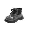 Autumn Girl Boot Soft Soles Comfort Girl Shoe Shiny Leather Ankle Boots Simple Versatile Kid Shoe Thick Soles Trendy Winter Boot