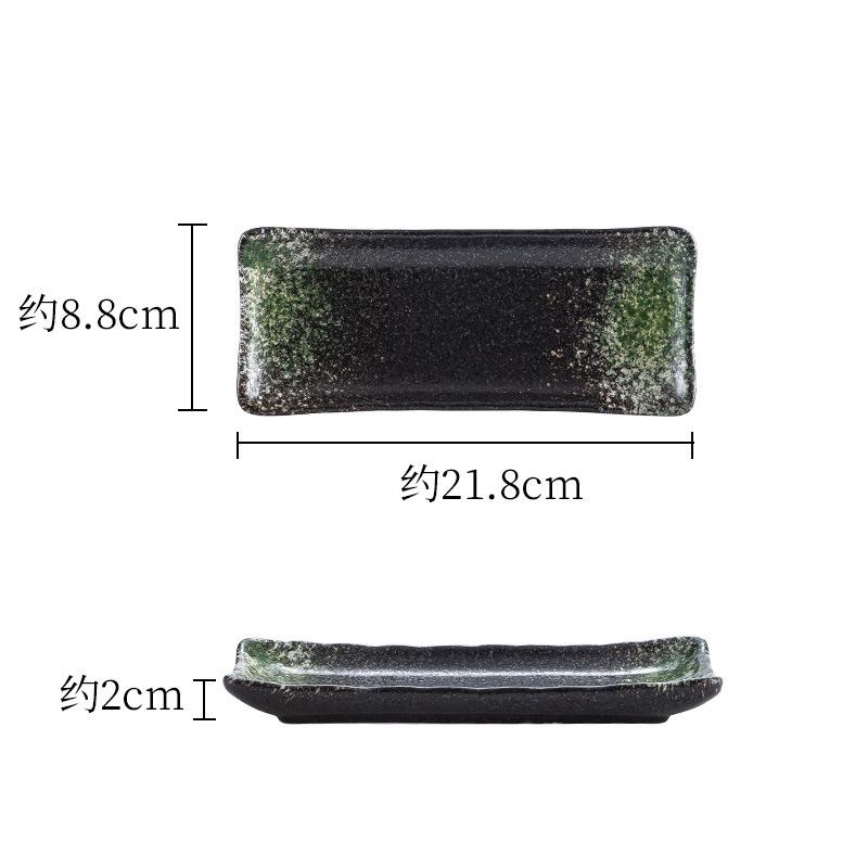 Commercial Barbecue Plate Japanese Style Sushi Plate Saury Plate Hot Pot Plate Ceramic Long Plate Dessert Plate