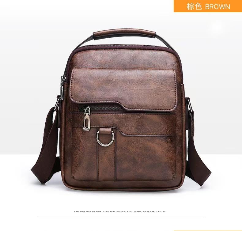 Single Shoulder Bag for Men, High-end and Large Capacity Men's Bag, Business Document Crossbody Bag, Men's Trendy Backpack Handbag