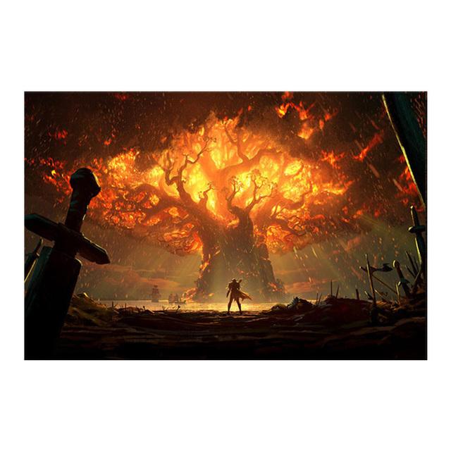 Klasická oblíbená hra World of Warcraft Umělecká díla Plakáty a obrazy Nástěnné malby na plátně Obraz Chlapec Herna Domácí dekorace Bez rámu