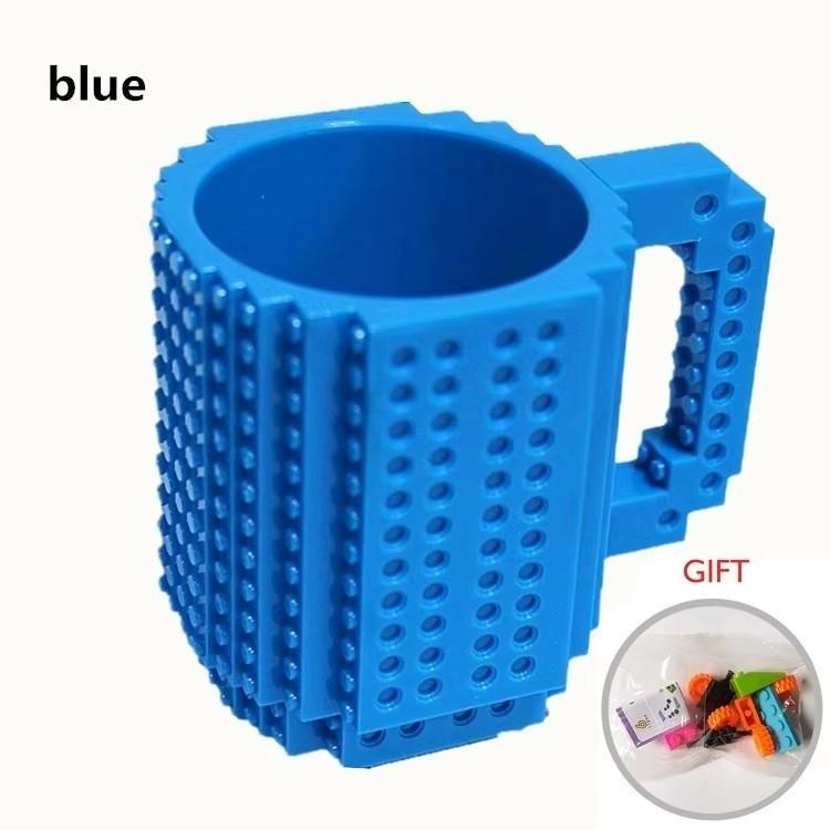 

Creative Build-on Brick Mug Cups Building Blocks Design Birthday Gifts Personalized Decorations 301-400ml синій