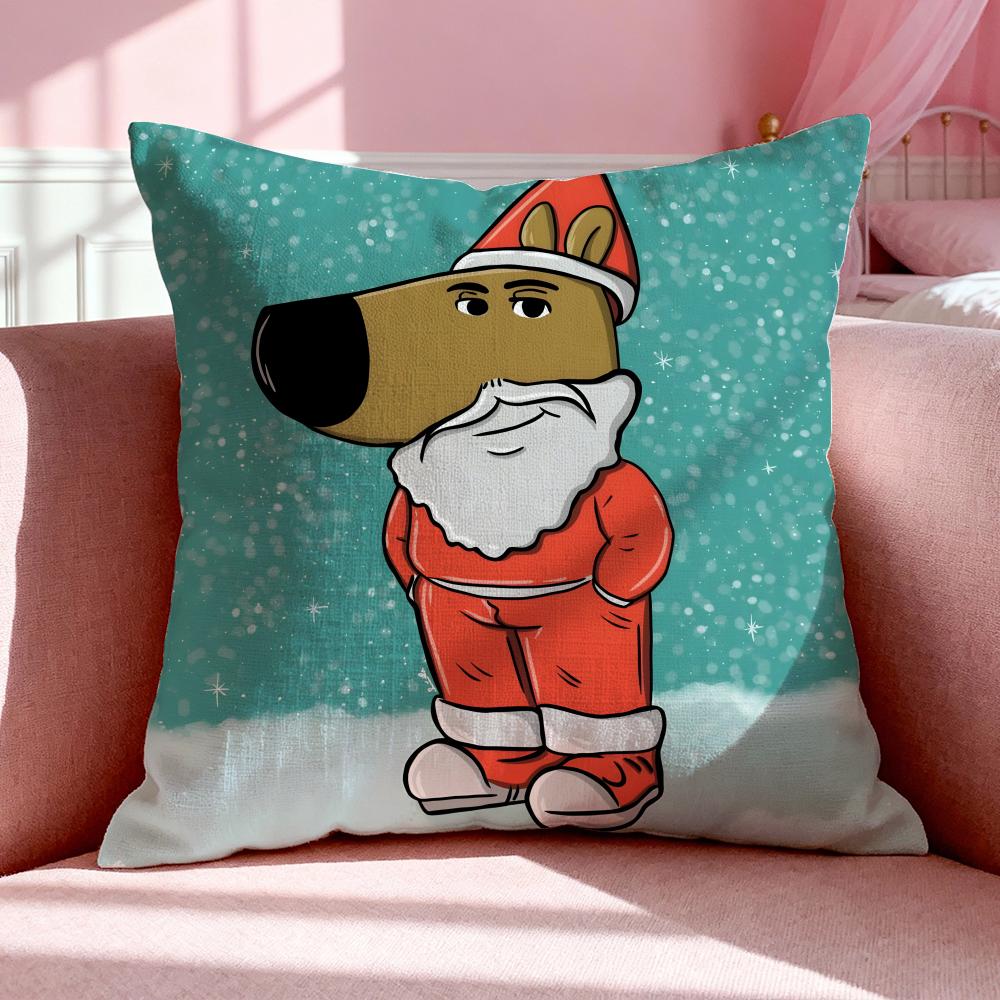Character C-Chill Guy Cushion Cover Breathable Linen Pillowcase Summer Odorless Eco-Friendly Invisible Zipper Washable