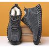 Fashion Winter Pig Leather Velvet Warm Cotton Shoes for Men New Designer Soft-soled Casual Men's Shoes Fashion Light Ankle Boots Male