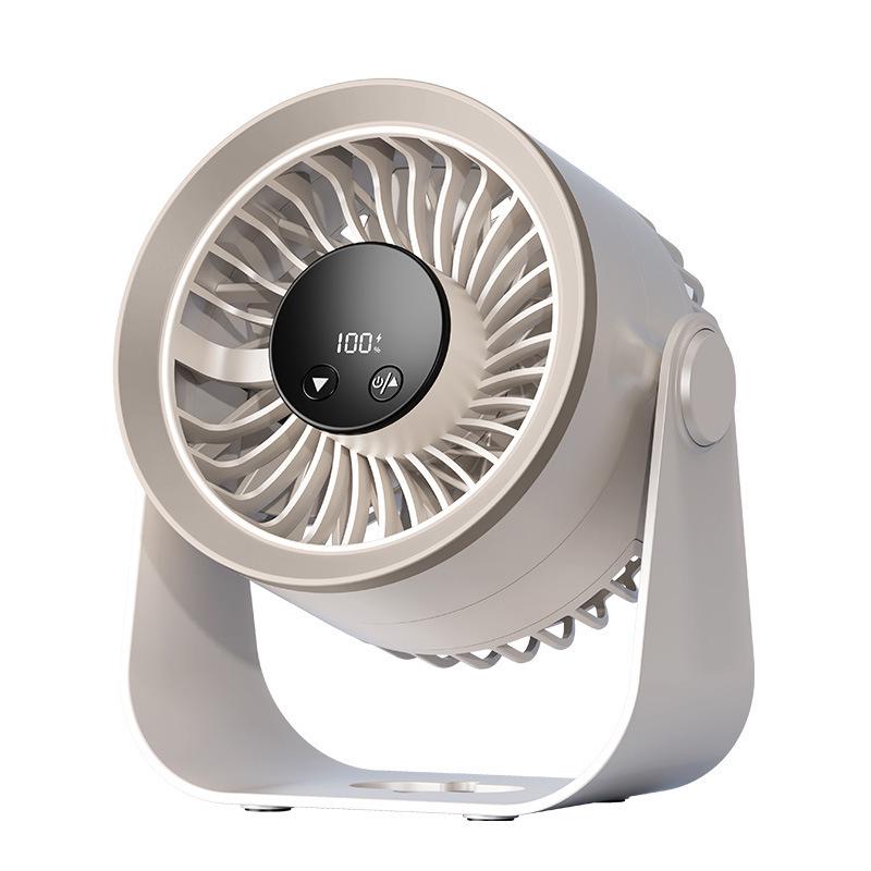 

Smart USB Rechargeable Touchscreen Desktop Fan with Long Battery Life 13.5x8.5x15 cm