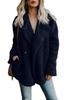 Platform Autumn New Arrivals Women's Plush Button-Down Coat Top