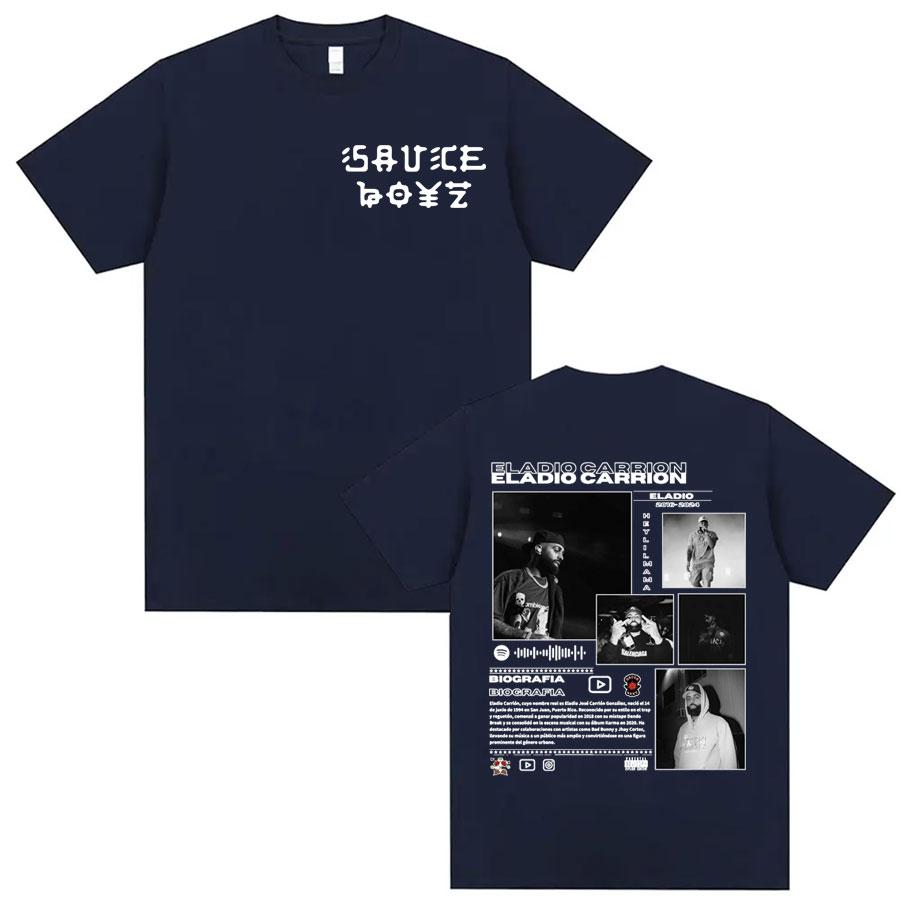 Rapper Eladio Carrion Album Cover T Shirts Men Womens Clothing Hip Hop Style Vintage T Shirt Casual Cotton High Quality Tshirt