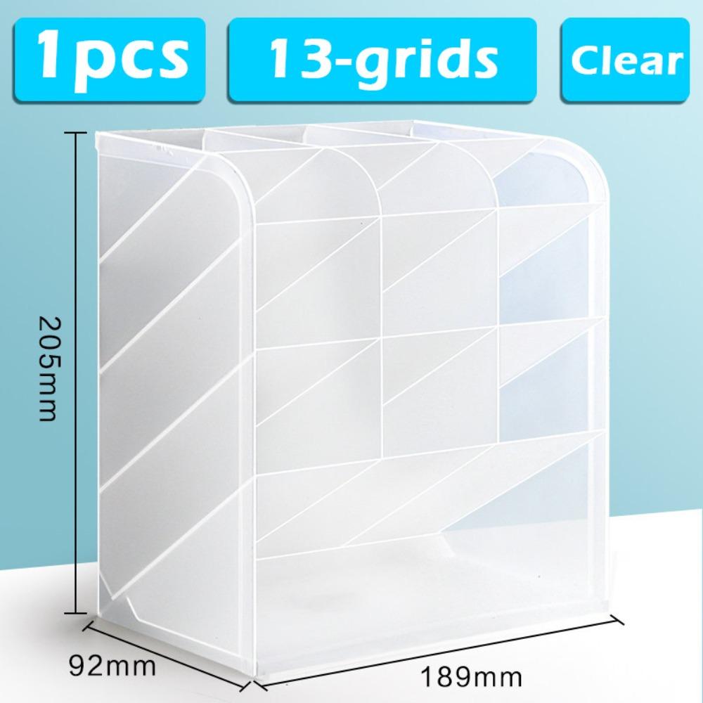 Porte-stylo en plastique Type à insertion oblique Pot à stylos Support d'affichage de papeterie Multi-tailles Cadeau