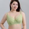 Ultra-thin Sexy Quick-drying Plus-size Bra with Exquisite Transparent Lace Trim and Widened Side Wings for Breast Control
