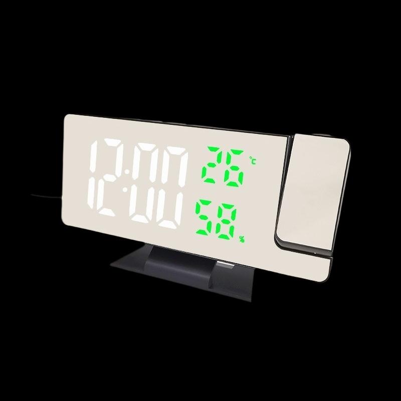 LED Digital Alarm Clock Projection Clock With 180°Rotatable Projector Mirror Large Screen Projection Clock For Home Office Table