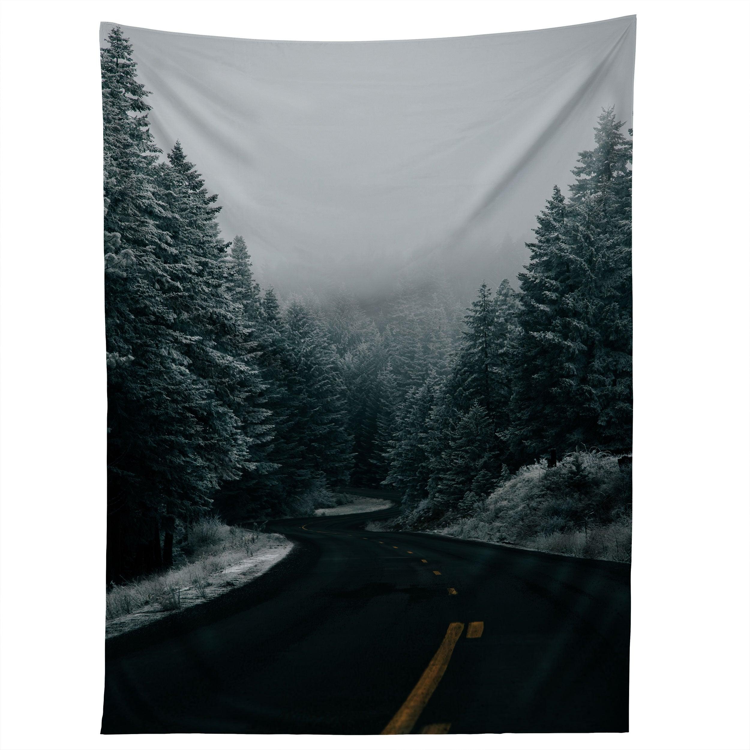 WINTER ROAD tapestry 75x100 чёрный