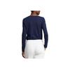 Polo Ralph Lauren Ss23 Solid Logo Embroidered Crew Neck Long Sleeve T-Shirt Women T-Shirts Navy-Blue WMPOKNINCU20697-410
