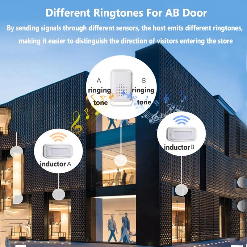 Home Security Wireless Motion Sensor Doorbell 36 Chime Welcome Alarm Entry Doorbel with Infrared Detector Induction Night Light