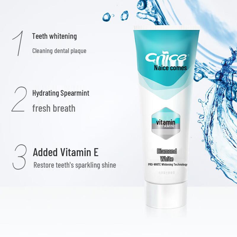 Nice Diamond White Toothpaste with Cherry Blossom & Vitamin E