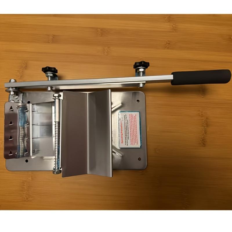 Home Kitchen Frozen Meat Slicer Manual Stainless Steel Food Cutter Slicing Machine Automatic Meat Delivery Nonslip Handle
