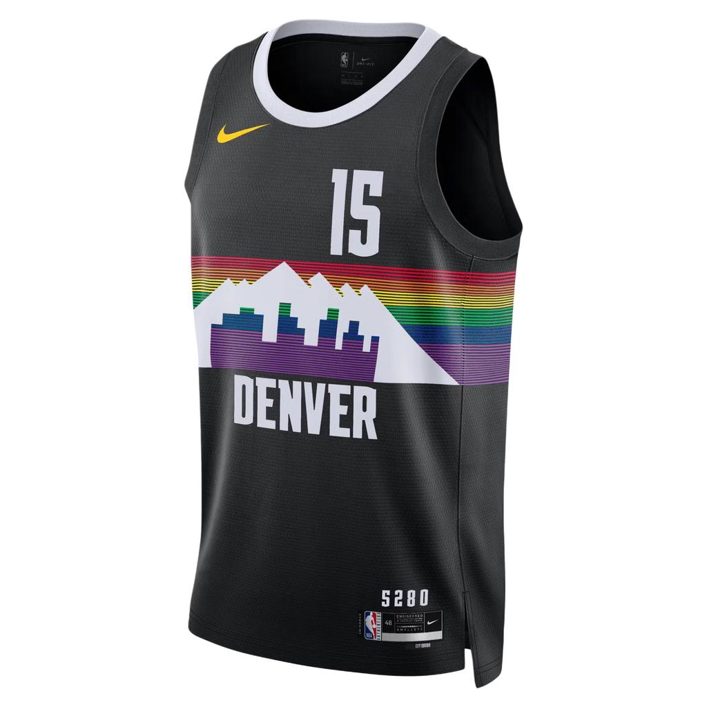 Nike × NBA Denver Nuggets FW25 Sezóna 2025-26 City Edition 15 Měkký Pohodlný Kulatý Výstřih Svetr Basketbalový Dres Pánský dres HM5979-011