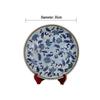 Blue and White Linglong Deep Ceramic Plate - High-End Retro Tea Tray Dish for Home Use
