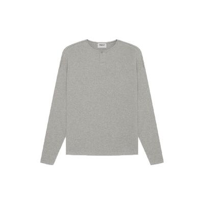 Essentials Thermal Henley Langarmshirt Unisex Oberteile Dunkelheide-Haferflocken FOG-SS21-620