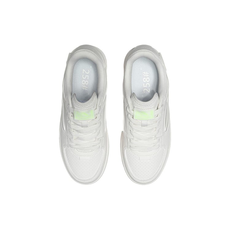 Li Ning Slip Resistant Abrasion Resistant Low Top Skateboard Shoes Women's White AGCQ378-5