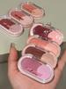 Light-Colored Dual-Color Blush Cream Multi-Use Cream for Plumping and Hydrating, Blush and Highlighter All-In-One Palette for Daily Use by Students