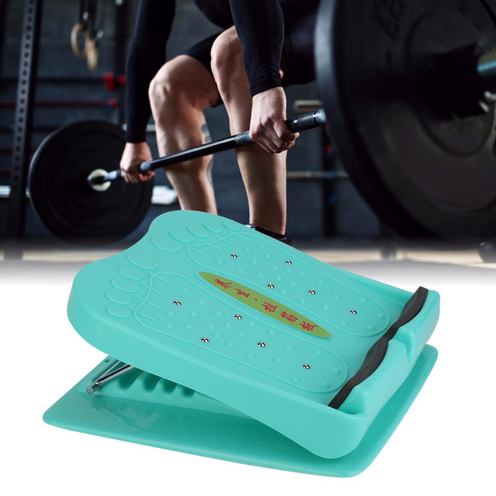 Household Folding Foot Calf Stretcher Massage Leg Fitness Slant Pedal Board(Blue&Green)