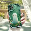Phone Case: 2D Flat, Suitable for iPhone 18 17 16 15 14 13 12 Pro Protective Case, Phone Decoration, Soft Glow Little Ghost, Halloween and Christmas G