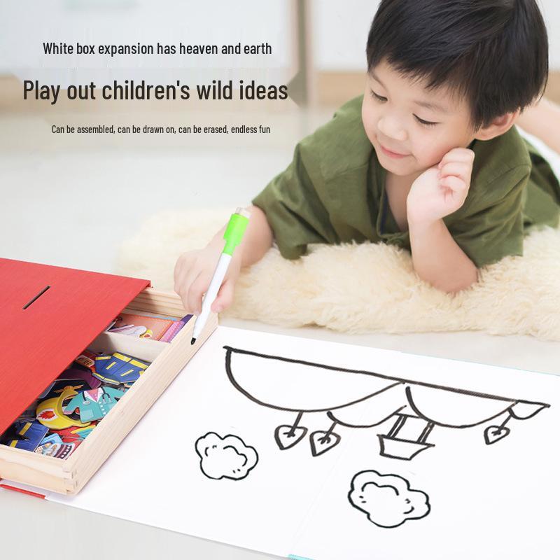 Magnetisches Verkleidungs-Puzzle-Brett für Kinder - Lernspielzeug