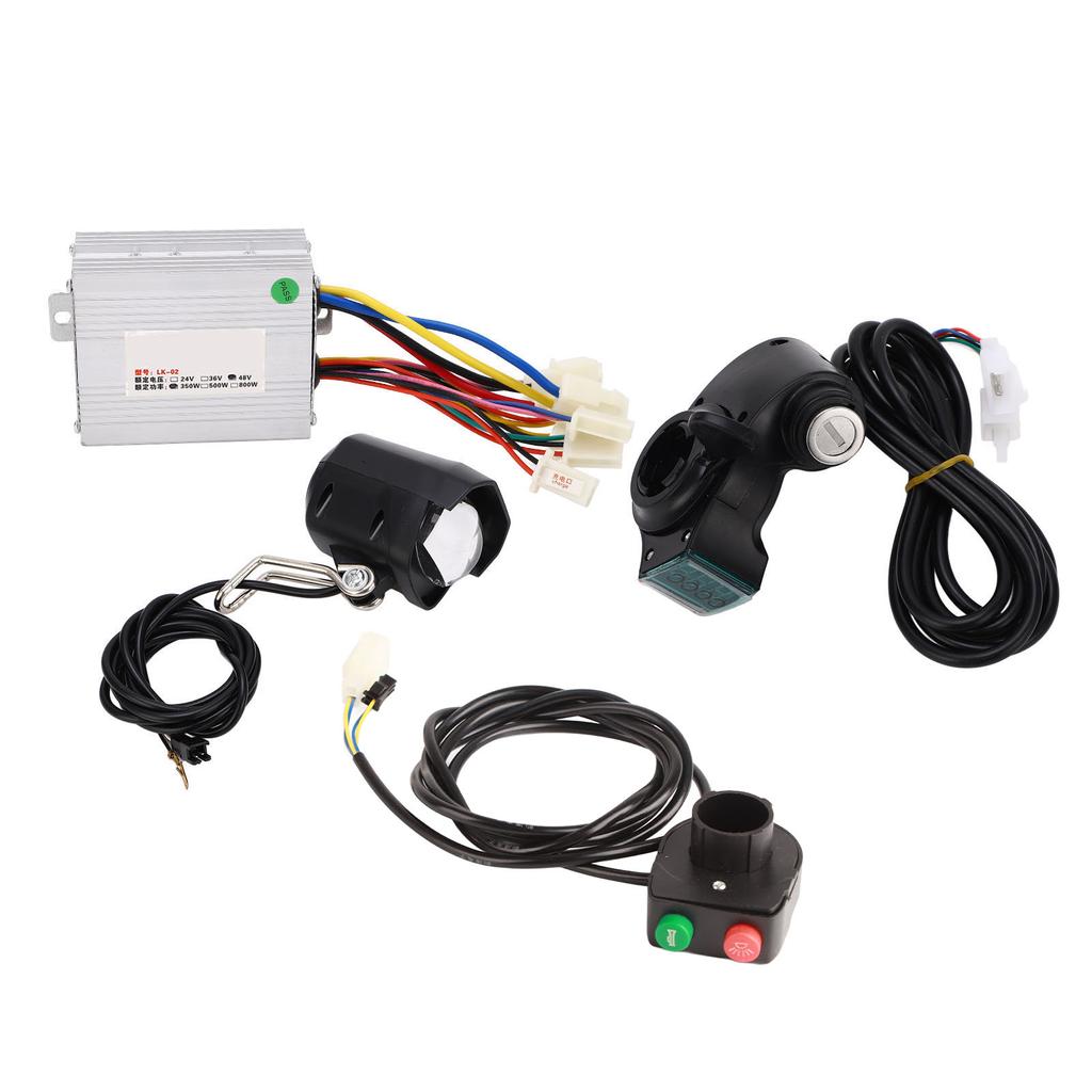 48V 350W Electric Bike Conversion Controller Kit Brush Speed Motor Controller Thumb Throttle Handlebar Kit