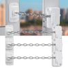 3PCS Door Chain Lock Self Adhesive Window Restrictor Child Safety Locks No Drilling Adjustable for UPVC Wooden Sliding Window 4