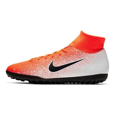 Mercurial Superfly 6 Club Turf Orange White Men Sneakers Black AH7372-801