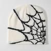 Spider Web Jacquard Knitted Beanie - Unisex Warm Winter Hat, Trendy European & American Style